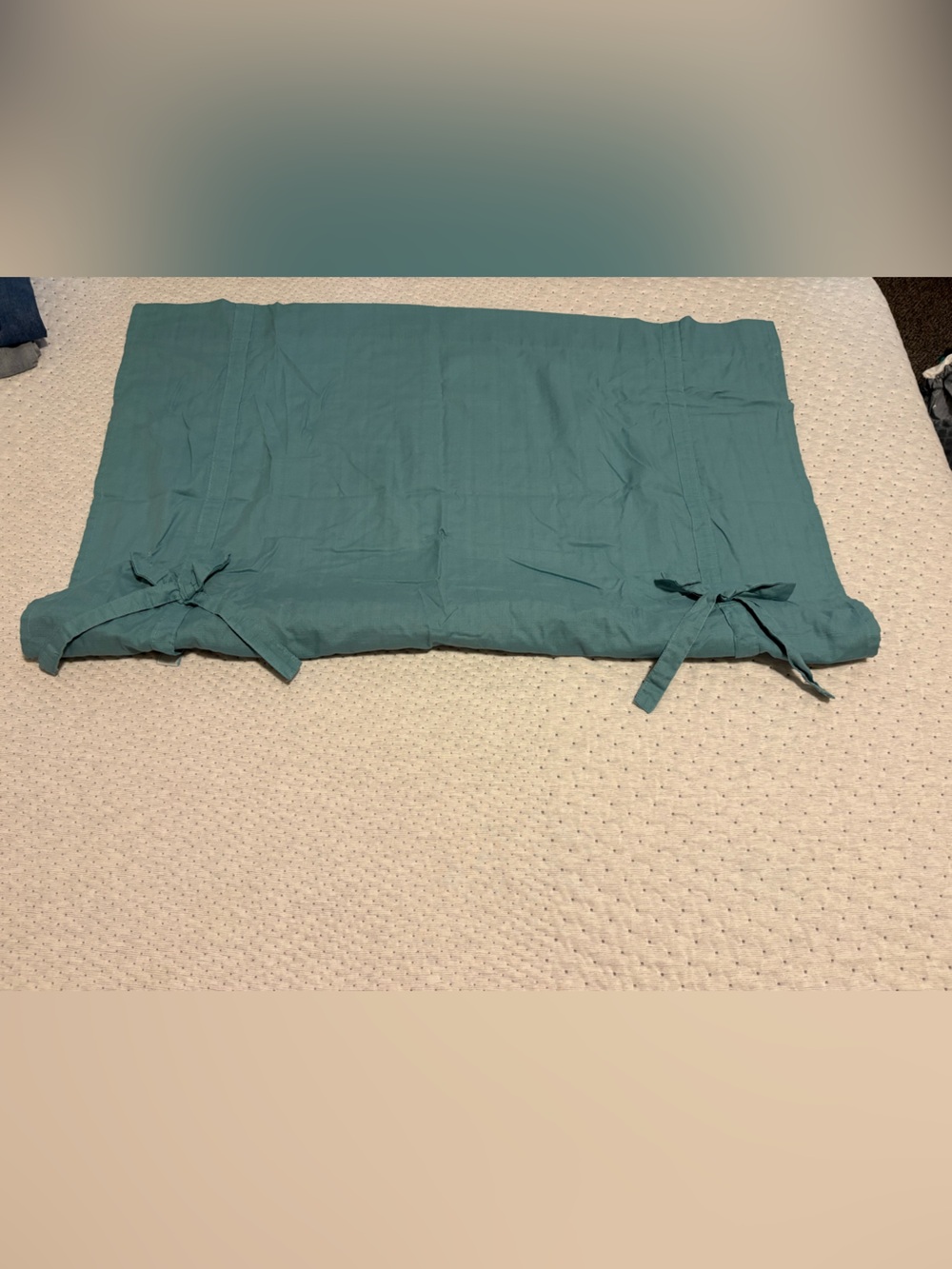 Eleven Teal Tie-Up Window Shade Curtain